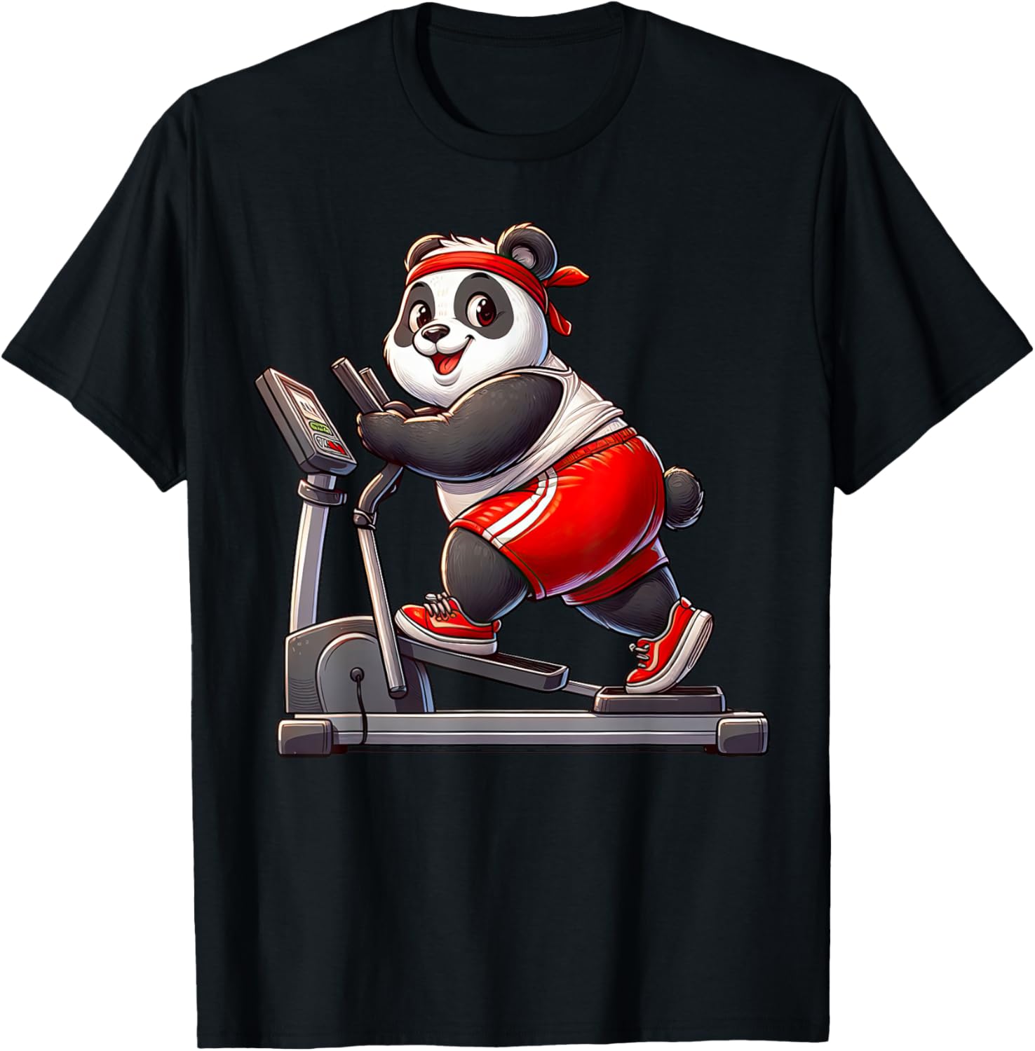 Panda on Elliptical Trainer Gym Fitness ... - Image 2